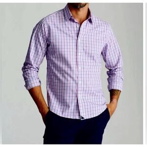 UNTUCKit Dolcetto Men’s XXXLarge Pink, Blue, Plaid Long Sleeve Button Down Shirt